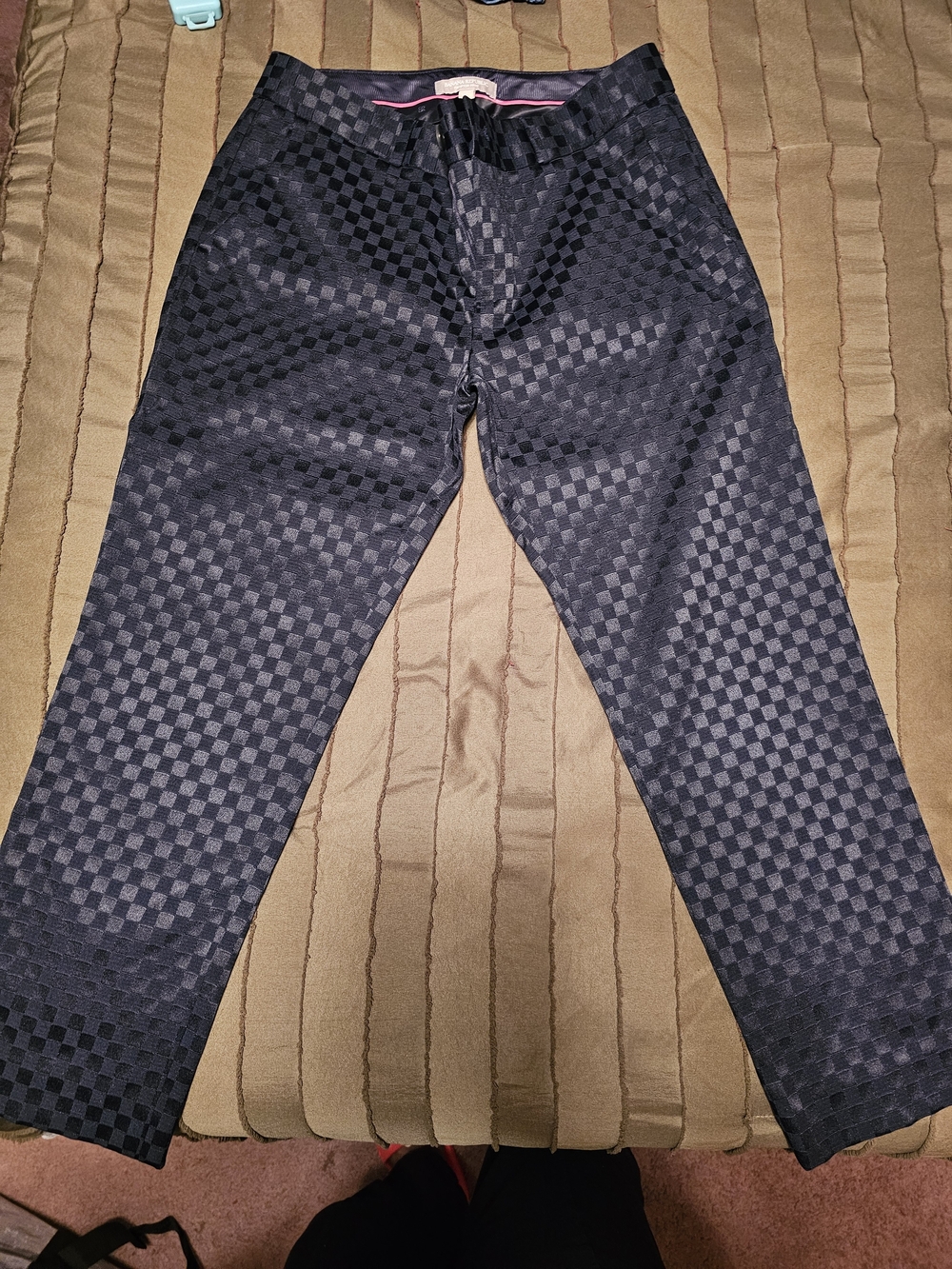 Banana Republic Women's Navy Checker Ankle Pants